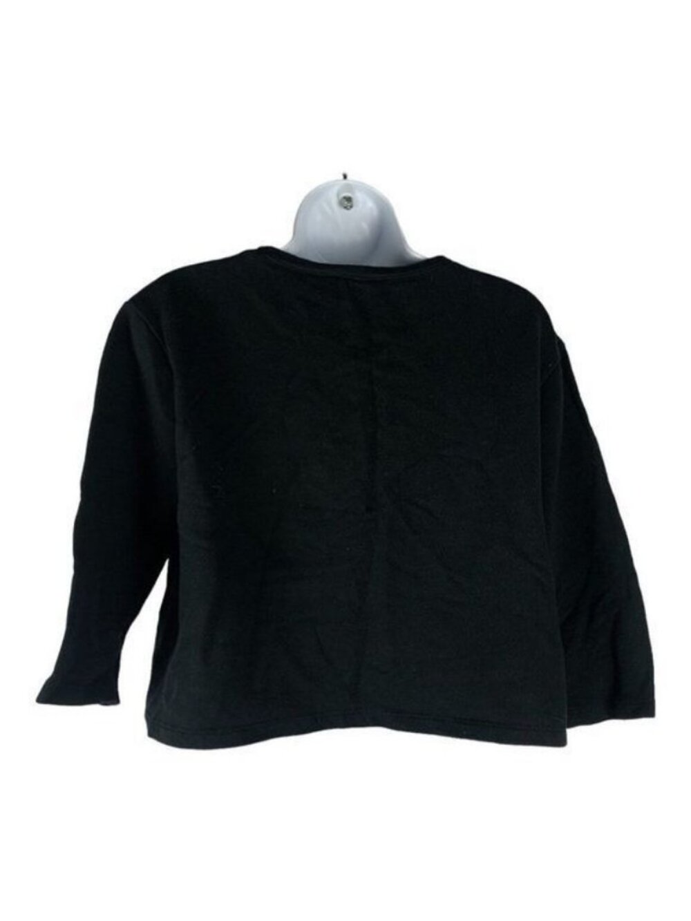 Zara W&B Womens Black Bejeweled Graphic Cotton Sweatshirt Size S Casual